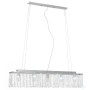 Lámpara de techo con cuentas de cristal plateado 104 cm E14 de vidaXL, Apliques de techo - Ref: Foro24-50860, Precio: 86,12 €...