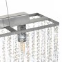 Lámpara de techo con cuentas de cristal plateado 104 cm E14 de vidaXL, Apliques de techo - Ref: Foro24-50860, Precio: 86,12 €...