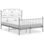 Estructura de cama de metal gris 140x200 cm de vidaXL, Camas y somieres - Ref: Foro24-324852, Precio: 152,68 €, Descuento: %