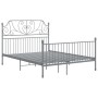 Estructura de cama de metal gris 140x200 cm de vidaXL, Camas y somieres - Ref: Foro24-324852, Precio: 152,68 €, Descuento: %