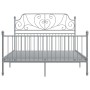 Estructura de cama de metal gris 140x200 cm de vidaXL, Camas y somieres - Ref: Foro24-324852, Precio: 152,68 €, Descuento: %