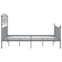 Estructura de cama de metal gris 140x200 cm de vidaXL, Camas y somieres - Ref: Foro24-324852, Precio: 152,68 €, Descuento: %