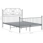 Estructura de cama de metal gris 140x200 cm de vidaXL, Camas y somieres - Ref: Foro24-324852, Precio: 152,68 €, Descuento: %