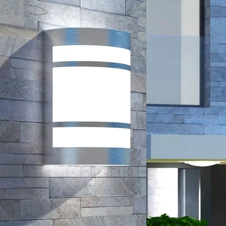 Lámpara de pared para exteriores acero inoxidable de vidaXL, Iluminación de exterior - Ref: Foro24-42218, Precio: 27,70 €, De...