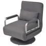Silla giratoria y sofá cama tela gris oscuro de vidaXL, Sillones - Ref: Foro24-244667, Precio: 274,52 €, Descuento: %