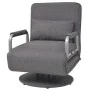 Silla giratoria y sofá cama tela gris oscuro de vidaXL, Sillones - Ref: Foro24-244667, Precio: 274,52 €, Descuento: %