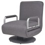 Silla giratoria y sofá cama tela gris oscuro de vidaXL, Sillones - Ref: Foro24-244667, Precio: 279,26 €, Descuento: %