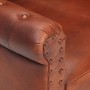 Sillón de cuero auténtico de cabra marrón oscuro de vidaXL, Sillones - Ref: Foro24-288287, Precio: 393,47 €, Descuento: %