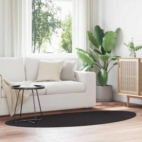 Alfombra HUARTE Negro 100 x 200 cm Poliéster en Alfombras | Comprar online en Foru.es