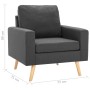 Sillón de tela gris oscuro de vidaXL, Sillones - Ref: Foro24-288694, Precio: 179,13 €, Descuento: %
