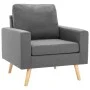 Sillón de tela gris claro de vidaXL, Sillones - Ref: Foro24-288693, Precio: 150,49 €, Descuento: %
