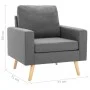 Sillón de tela gris claro de vidaXL, Sillones - Ref: Foro24-288693, Precio: 150,49 €, Descuento: %