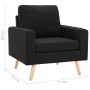 Sillón de tela negro de vidaXL, Sillones - Ref: Foro24-288702, Precio: 146,87 €, Descuento: %