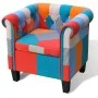 Sillón con diseño de retales de tela Patchwork de vidaXL, Sillones - Ref: Foro24-241027, Precio: 235,14 €, Descuento: %