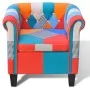 Sillón con diseño de retales de tela Patchwork de vidaXL, Sillones - Ref: Foro24-241027, Precio: 235,14 €, Descuento: %
