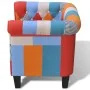Sillón con diseño de retales de tela Patchwork de vidaXL, Sillones - Ref: Foro24-241027, Precio: 235,14 €, Descuento: %