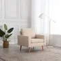 Sillón de tela color crema de vidaXL, Sillones - Ref: Foro24-288696, Precio: 178,28 €, Descuento: %
