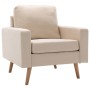Sillón de tela color crema de vidaXL, Sillones - Ref: Foro24-288696, Precio: 180,93 €, Descuento: %