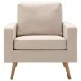 Sillón de tela color crema de vidaXL, Sillones - Ref: Foro24-288696, Precio: 178,28 €, Descuento: %