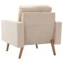 Sillón de tela color crema de vidaXL, Sillones - Ref: Foro24-288696, Precio: 178,28 €, Descuento: %