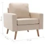 Sillón de tela color crema de vidaXL, Sillones - Ref: Foro24-288696, Precio: 178,28 €, Descuento: %
