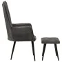 Vintage black canvas wing chair with footrest by vidaXL, Armchairs - Ref: Foro24-339670, Price: 83,47 €, Discount: %