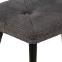 Sillón orejero con reposapiés lona negro vintage de vidaXL, Sillones - Ref: Foro24-339670, Precio: 84,16 €, Descuento: %