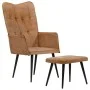 Cinnamon brown genuine leather wing chair with footrest by vidaXL, Armchairs - Ref: Foro24-339668, Price: 85,17 €, Discount: %