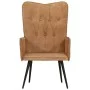 Sillón orejero de lona marrón de vidaXL, Sillones - Ref: Foro24-339652, Precio: 94,17 €, Descuento: %