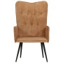 Sillón orejero de lona marrón de vidaXL, Sillones - Ref: Foro24-339652, Precio: 95,48 €, Descuento: %