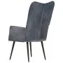 Sillón orejero de cuero auténtico gris canela de vidaXL, Sillones - Ref: Foro24-339649, Precio: 92,48 €, Descuento: %