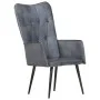Sillón orejero de cuero auténtico gris canela de vidaXL, Sillones - Ref: Foro24-339649, Precio: 92,48 €, Descuento: %