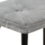 Sillón orejero con reposapiés lona gris vintage de vidaXL, Sillones - Ref: Foro24-339669, Precio: 86,24 €, Descuento: %