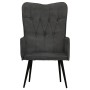 Sillón orejero de cuero auténtico negro canela de vidaXL, Sillones - Ref: Foro24-339654, Precio: 103,78 €, Descuento: %