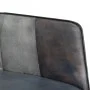Grauer Sessel aus Segeltuch und echtem Leder mit Fußstütze von vidaXL, Sessel - Ref: Foro24-339677, Preis: 104,00 €, Rabatt: %