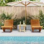 Tumbona 2 pcs Marrón 154 x 60 x 74 cm Madera de Acacia Sólida en Tumbonas | Comprar online en Foru.es