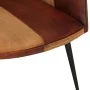Armchair with footrest in genuine leather and brown canvas by vidaXL, Armchairs - Ref: Foro24-339676, Price: 99,37 €, Discoun...