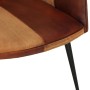 Sillón con reposapiés cuero auténtico y lona marrón de vidaXL, Sillones - Ref: Foro24-339676, Precio: 100,43 €, Descuento: %