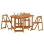 Mesa de Jardín 5 pcs Marrón Madera de Acacia Sólida en Mesas de jardín | Comprar online en Foru.es