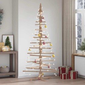 Árbol de Navidad de madera de adorno madera maciza pino 210 cm en Decoración Festiva y Estacional | Comprar online en Foru.es