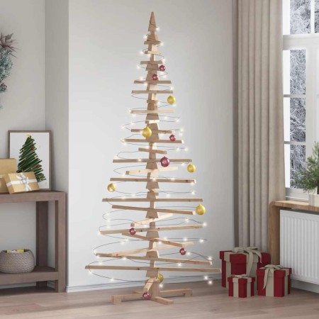 Árbol de Navidad de madera de adorno madera maciza pino 210 cm en Decoración Festiva y Estacional | Comprar online en Foru.es