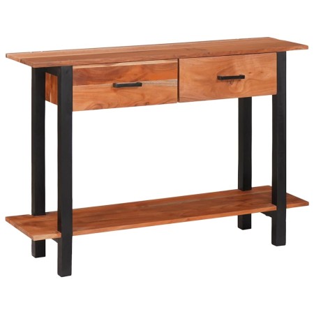 Mesa Consola con cajón Marrón y Negro 110 x 30 x 75 cm en Mesas auxiliares | Comprar online en Foru.es