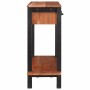 Mesa Consola con cajón Marrón y Negro 110 x 30 x 75 cm en Mesas auxiliares | Comprar online en Foru.es