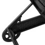 Tumbona con ruedas y cojín ratán sintético negro en Tumbonas | Comprar online en Foru.es