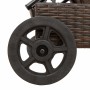 Tumbona con ruedas y cojín ratán sintético marrón en Tumbonas | Comprar online en Foru.es
