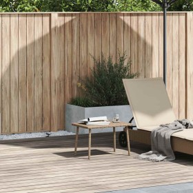 Mesa centro jardín rectangular beige 60x40x37cm ratán sintético en Mesas de jardín | Comprar online en Foru.es