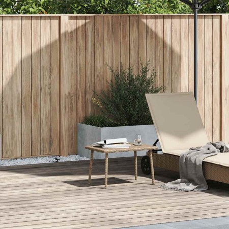 Mesa centro jardín rectangular beige 60x40x37cm ratán sintético en Mesas de jardín | Comprar online en Foru.es