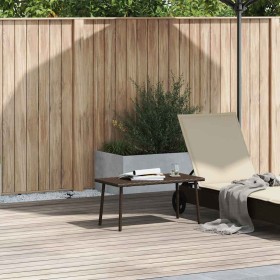 Mesa centro jardín rectangular marrón 80x40x37 cm en Mesas de jardín | Comprar online en Foru.es