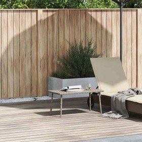 Mesa centro jardín rectangular gris claro 80x40x37cm en Mesas de jardín | Comprar online en Foru.es
