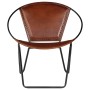 Silla de cuero auténtico marrón de vidaXL, Sillones - Ref: Foro24-246367, Precio: 222,88 €, Descuento: %